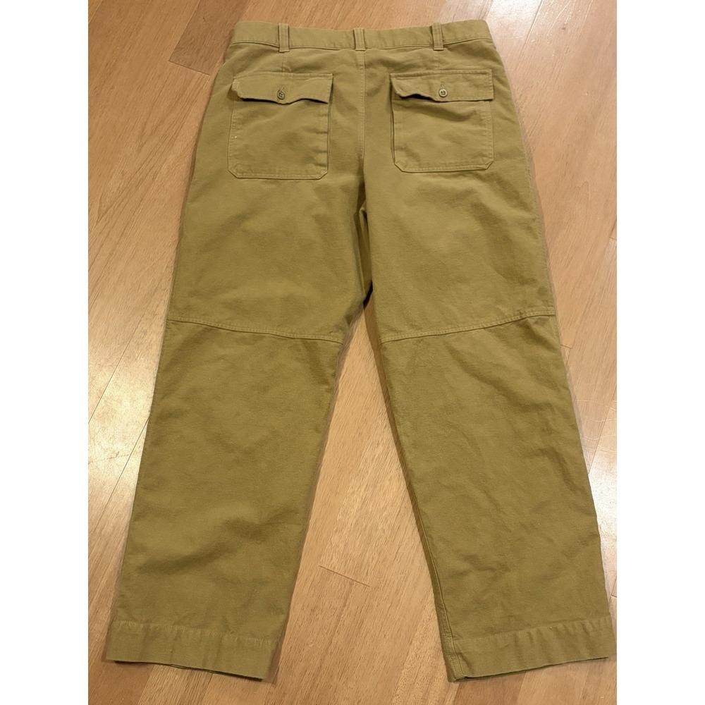 Vintage Gap Field Officer Pants 36x32 Tan Military Wide Leg Baggy Chamois Y2K - Picture 8 of 13